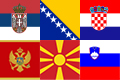 Radio-stanice iz Dijaspore, zastave ex-yu zemalja